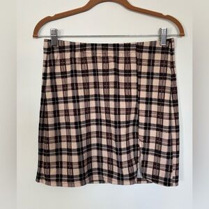 Floerns Checkered Pencil Mini Skirt